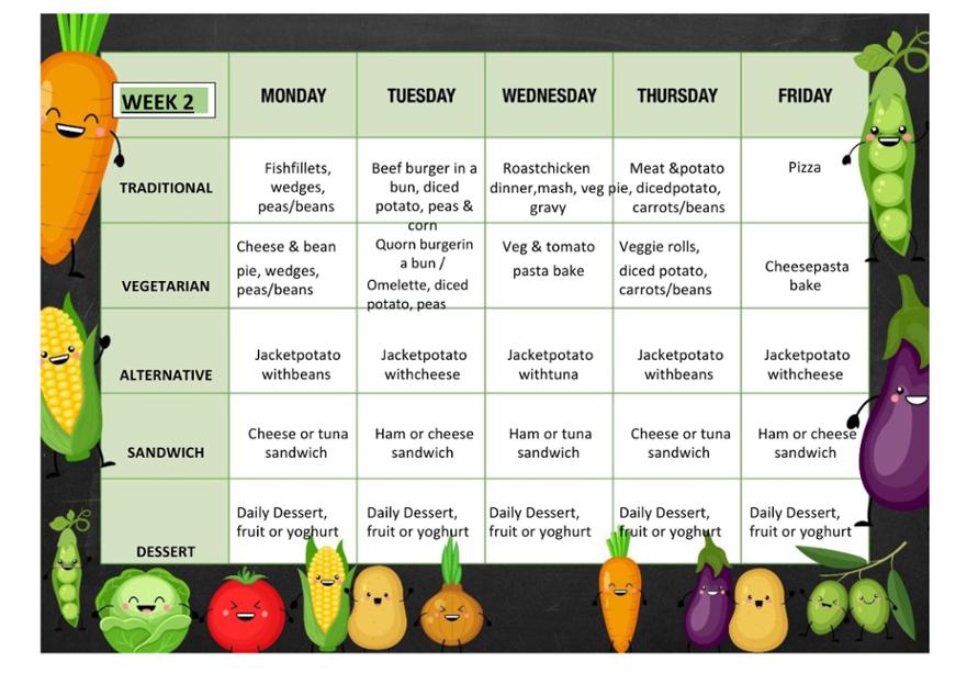 Week Two Menu Jan 2026. conduit st